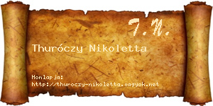 Thuróczy Nikoletta névjegykártya