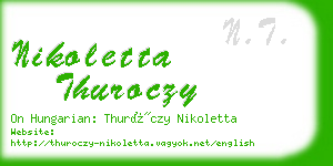 nikoletta thuroczy business card